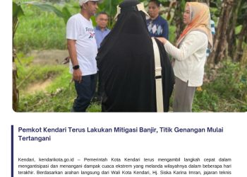 Pemkot Kendari Terus Lakukan Mitigasi Banjir, Titik Genangan Mulai Tertangani