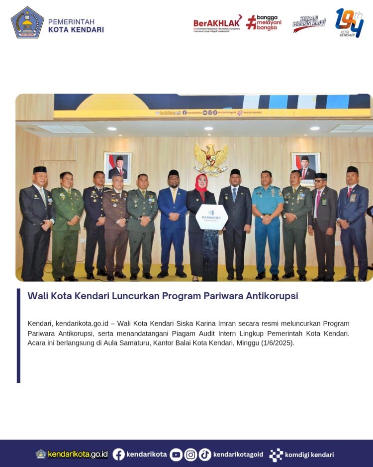 Wali Kota Kendari Luncurkan Program Pariwara Antikorupsi