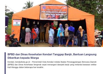 BPBD dan Dinas Kesehatan Kendari Tanggap Banjir, Bantuan Langsung Diberikan kepada Warga