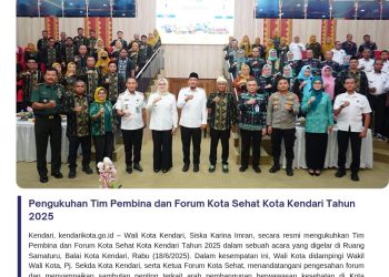 Pengukuhan Tim Pembina dan Forum Kota Sehat Kota Kendari Tahun 2025