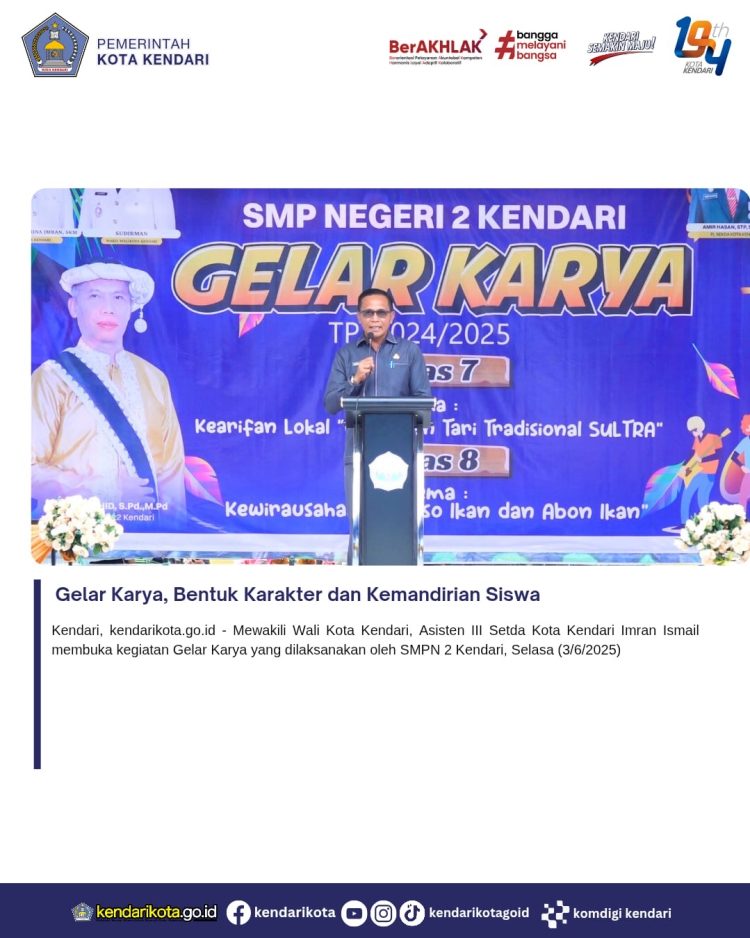 Gelar Karya, Bentuk Karakter dan Kemandirian Siswa