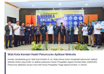 Wali Kota Kendari Hadiri Peluncuran Aplikasi Wekoila