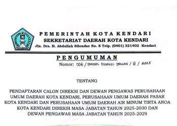 Pengumuman Pendaftaran Calon Direksi dan Dewan Pengawas Perumda 2025