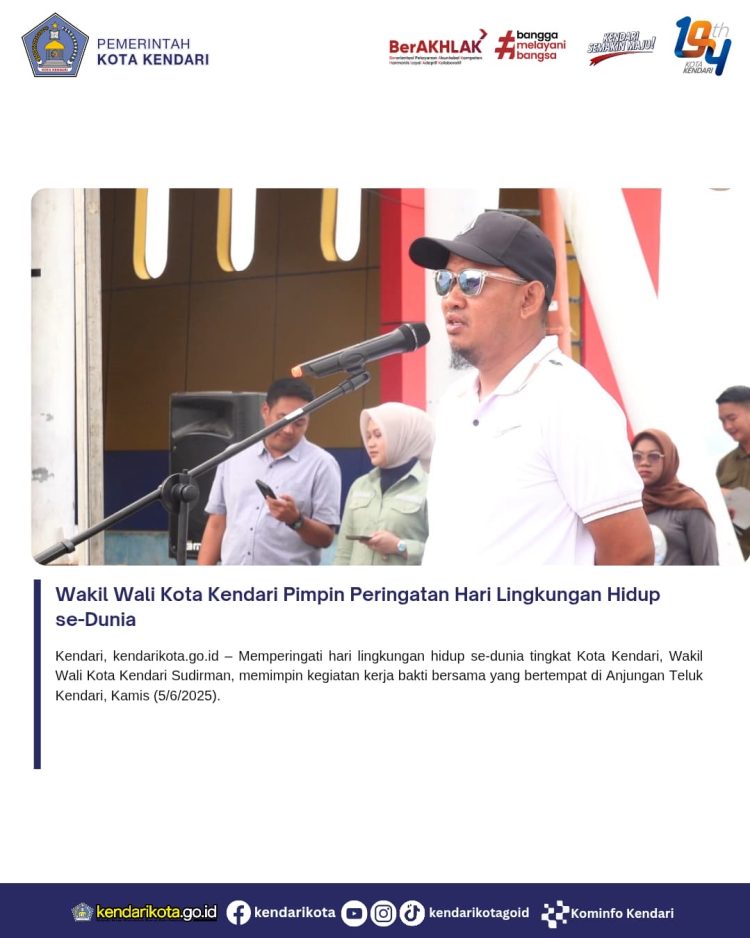 Wakil Wali Kota Kendari Pimpin Peringatan Hari Lingkungan Hidup se-Dunia