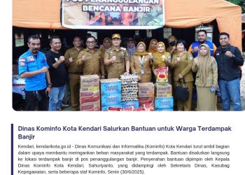 Dinas Kominfo Kota Kendari Salurkan Bantuan untuk Warga Terdampak Banjir