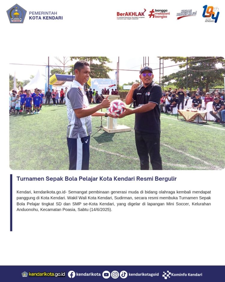 Turnamen Sepak Bola Pelajar Kota Kendari Resmi Bergulir