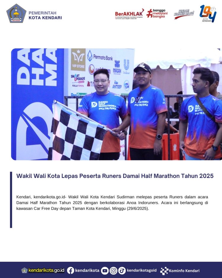 Wakil Wali Kota Lepas Peserta Runers Damai Half Marathon Tahun 2025