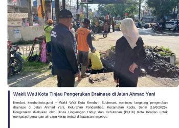 Wakil Wali Kota Tinjau Pengerukan Drainase di Jalan Ahmad Yani