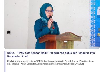 Ketua TP PKK Kota Kendari Hadiri Pengukuhan Ketua dan Pengurus PKK Kecamatan Abeli