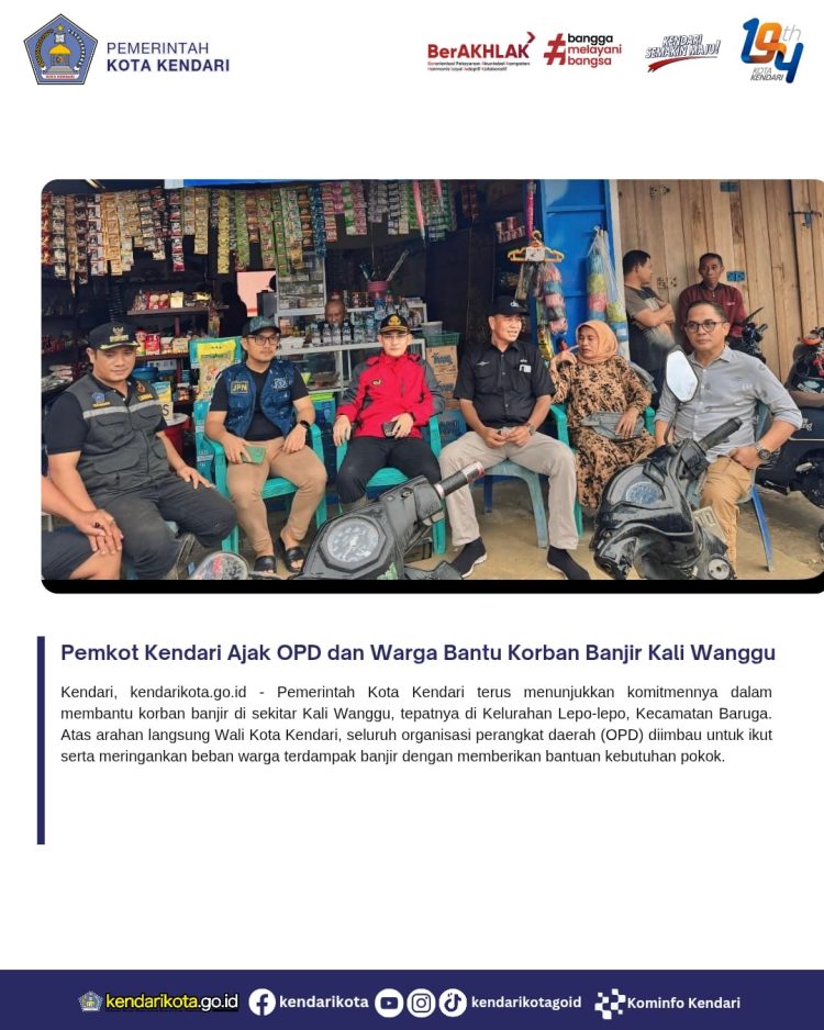 Pemkot Kendari Ajak OPD dan Warga Bantu Korban Banjir Kali Wanggu