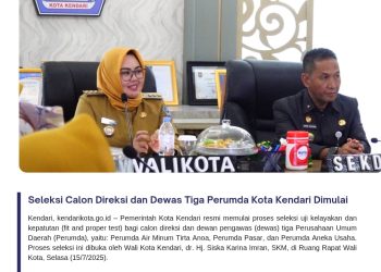 Seleksi Calon Direksi dan Dewas Tiga Perumda Kota Kendari Dimulai