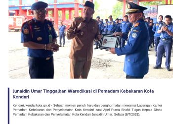 Junaidin Umar Tinggalkan Waredikasi di Pemadam Kebakaran Kota Kendari