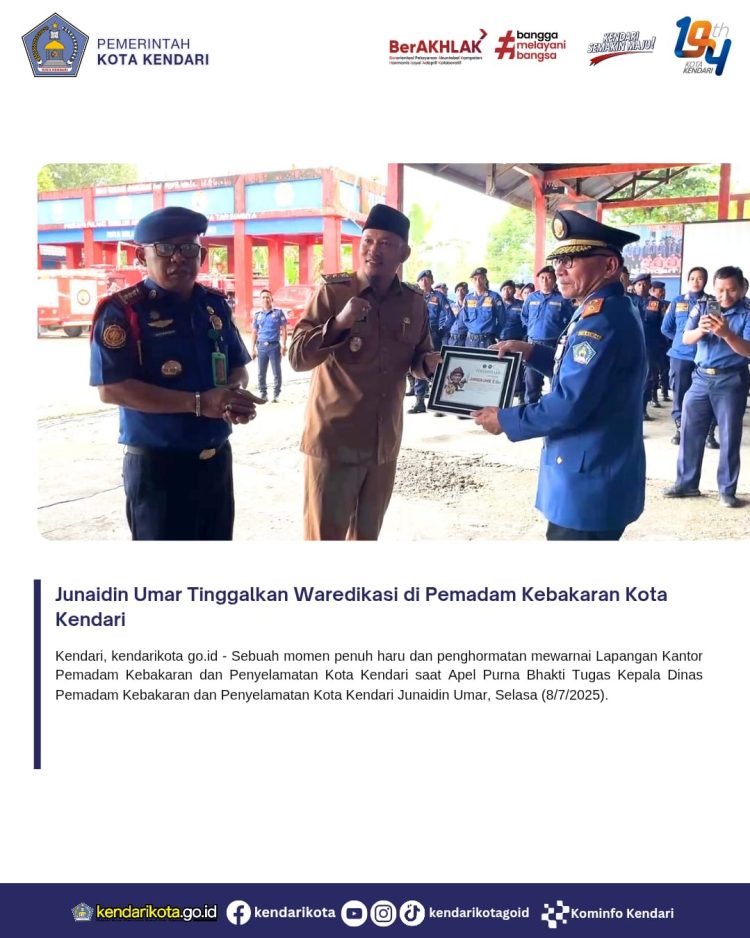 Junaidin Umar Tinggalkan Waredikasi di Pemadam Kebakaran Kota Kendari