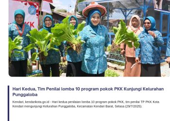 Hari Kedua, Tim Penilai lomba 10 program pokok PKK Kunjungi Kelurahan Punggaloba