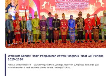 Wali Kota Kendari Hadiri Pengukuhan Dewan Pengurus Pusat LAT Periode 2025–2030
