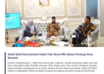Wakil Wali Kota Kendari Hadiri Talk Show RRI, Bahas Strategi Atasi Sampah