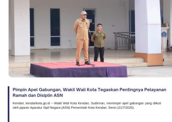 Pimpin Apel Gabungan, Wakil Wali Kota Tegaskan Pentingnya Pelayanan Ramah dan Disiplin ASN