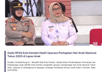 Kadis DP3A Kota Kendari Hadiri Upacara Peringatan Hari Anak Nasional Tahun 2025 di Lapas Anak