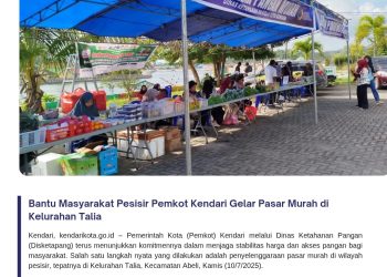 Bantu Masyarakat Pesisir Pemkot Kendari Gelar Pasar Murah di Kelurahan Talia