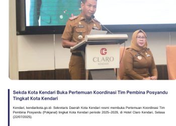 Sekda Kota Kendari Buka Pertemuan Koordinasi Tim Pembina Posyandu Tingkat Kota Kendari