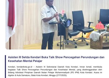 Asisten III Setda Kendari Buka Talk Show Pencegahan Perundungan dan Kesehatan Mental Pelajar