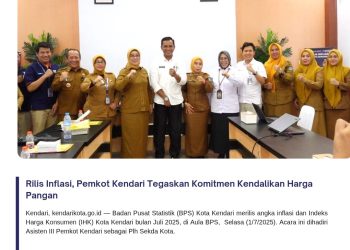 Rilis Inflasi, Pemkot Kendari Tegaskan Komitmen Kendalikan Harga Pangan