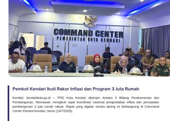 Pemkot Kendari Ikuti Rakor Inflasi dan Program 3 Juta Rumah