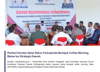 Pemkot Kendari Gelar Rakor Forkopimda Bertajuk Coffee Morning, Bahas Isu Strategis Daerah
