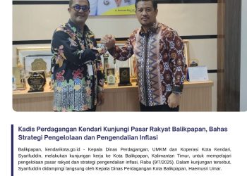 Kadis Perdagangan Kendari Kunjungi Pasar Rakyat Balikpapan, Bahas Strategi Pengelolaan dan Pengendalian Inflasi