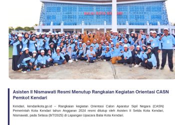 Asisten II Nismawati Resmi Menutup Rangkaian Kegiatan Orientasi CASN Pemkot Kendari