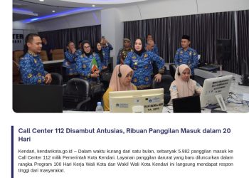 Call Center 112 Disambut Antusias, Ribuan Panggilan Masuk dalam 20 Hari