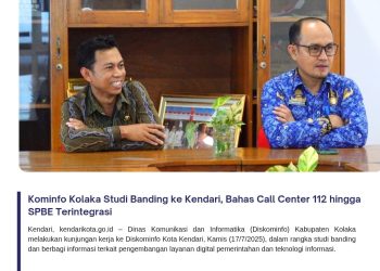 Kominfo Kolaka Studi Banding ke Kendari, Bahas Call Center 112 hingga SPBE Terintegrasi