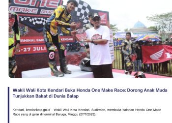 Wakil Wali Kota Kendari Buka Honda One Make Race: Dorong Anak Muda Tunjukkan Bakat di Dunia Balap