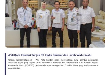 Wali Kota Kendari Tunjuk Plt Kadis Damkar dan Lurah Watu-Watu