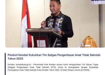 Pemkot Kendari Kukuhkan Tim Satgas Pengentasan Anak Tidak Sekolah Tahun 2025