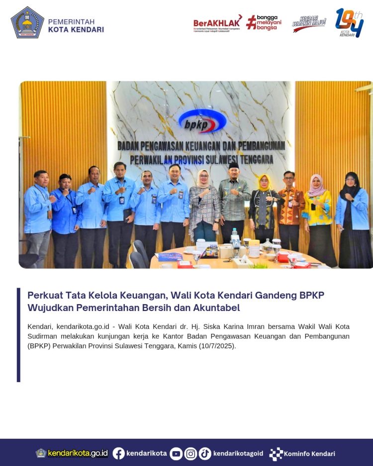 Perkuat Tata Kelola Keuangan, Wali Kota Kendari Gandeng BPKP Wujudkan Pemerintahan Bersih dan Akuntabel