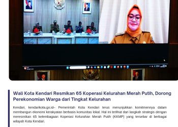 Wali Kota Kendari Resmikan 65 Koperasi Kelurahan Merah Putih, Dorong Perekonomian Warga dari Tingkat Kelurahan