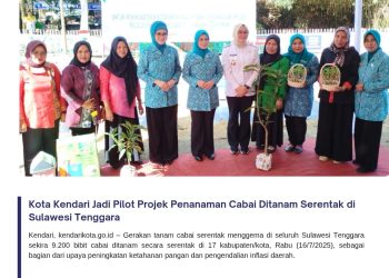 Kota Kendari Jadi Pilot Projek Penanaman Cabai Serentak di Sulawesi Tenggara