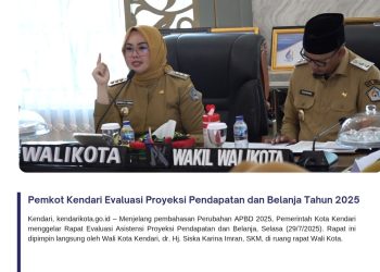 Pemkot Kendari Evaluasi Proyeksi Pendapatan dan Belanja Tahun 2025