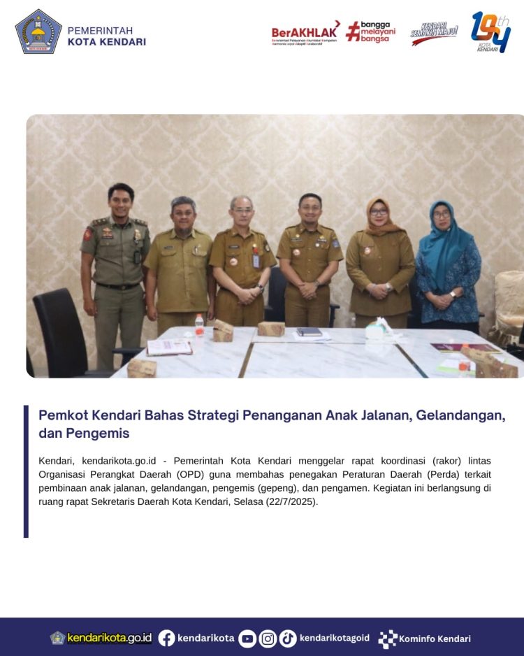 Pemkot Kendari Bahas Strategi Penanganan Anak Jalanan, Gelandangan, dan Pengemis