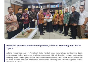 Pemkot Kendari Audiensi ke Bappenas, Usulkan Pembangunan RSUD Tipe B