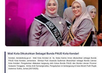 Wali Kota Dikukuhkan Sebagai Bunda PAUD Kota Kendari