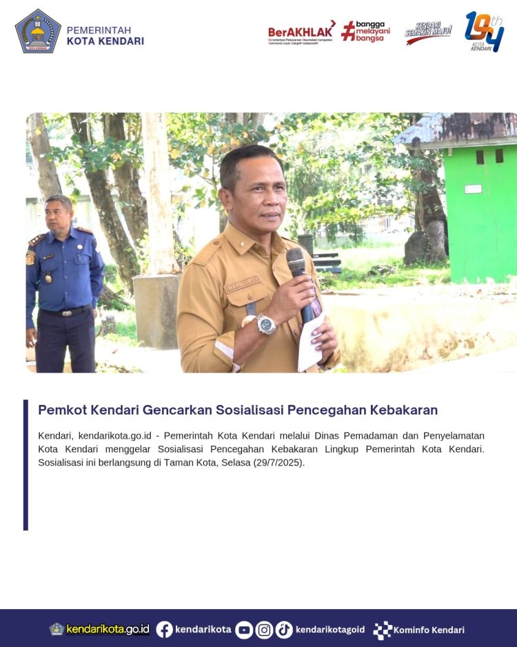 Pemkot Kendari Gencarkan Sosialisasi Pencegahan Kebakaran