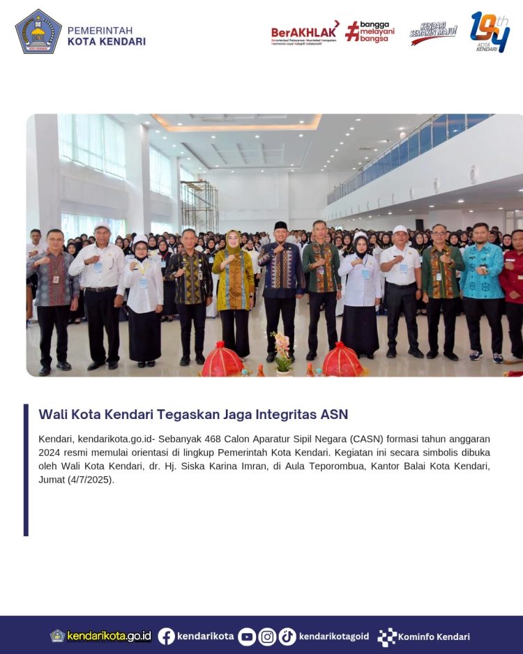 Wali Kota Kendari Tegaskan Jaga Integritas ASN