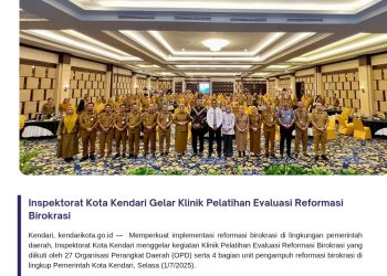 Inspektorat Kota Kendari Gelar Klinik Pelatihan Evaluasi Reformasi Birokrasi