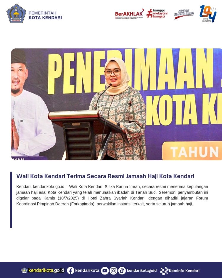 Wali Kota Kendari Terima Secara Resmi Jamaah Haji Kota Kendari