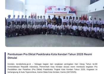 Pembukaan Pra Diklat Paskibraka Kota Kendari Tahun 2025 Resmi Dimulai