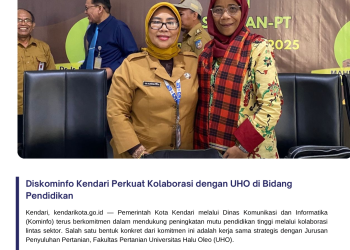 Diskominfo Kendari Perkuat Kolaborasi dengan UHO di Bidang Pendidikan