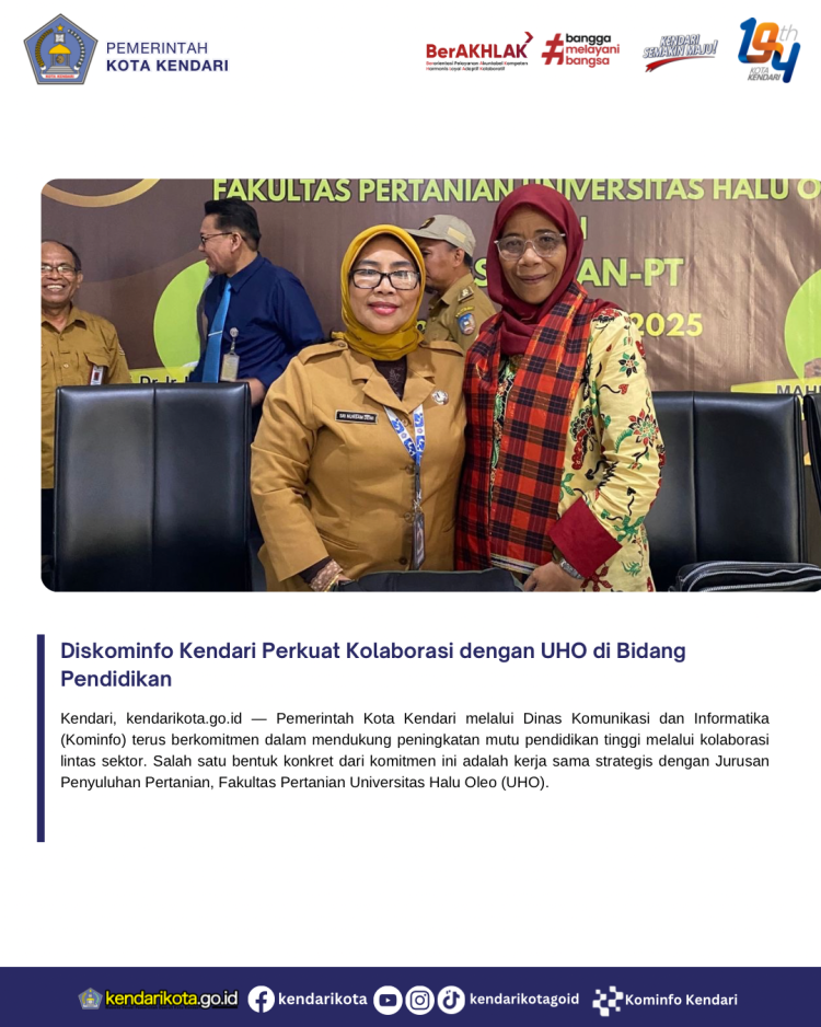 Diskominfo Kendari Perkuat Kolaborasi dengan UHO di Bidang Pendidikan