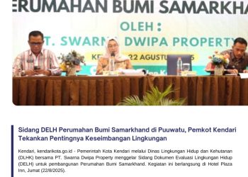 Sidang DELH Perumahan Bumi Samarkhand di Puuwatu, Pemkot Kendari Tekankan Pentingnya Keseimbangan Lingkungan